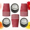 Cups usa e getta cannucce 50pcs Isolamento a doppio strato Isolamento da asporto da asporto con coperchio (roseo)