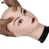 Mannequin Heads Soft Silicone Balding Human Body Model for Wig Training Head Cosmetics Massage and Makeup Q240510