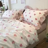 Bedding Sets Spotted Kawaii Cotton Set Aesthetic Modern Design For Girls Colchones De Cama Four-piece Suit BD50CJ