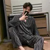 Mens Pyjamas Silk Spring Pyjama's Hombre Loose Lapel Pyjama Set 2-delige Piue Size 240511
