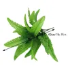 Flores decorativas 1 PC Artificial Lifelike Gran de seda Vidraza de helecho Vierra verde Decoración del hogar Flor de látex Verano real