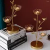 Kandelaars Noordse ijzeren houder vogelblad lantaarns romantisch diner goud huisdecoratie kandelaar bruiloft geschenken