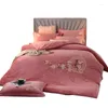 Bedding Sets Winter Crystal Velvet Coral Four Piece Set Thickened Plush Bed Sheet Flannel Quilt Cover 4