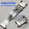 Watch Bands Luxury 316L stainless steel adjustable buckle suitable for precision work suitable for citizen buckle metal polished brush buckle Q240510