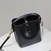 Najwyższej jakości nowy LE 37 W błyszczącej skórzanej torbie kubełkowej luksus designerski