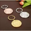 Token Gold Coin Nyckelplatta Keychain Chain Novely Party Favor Metal Keyring Commemorative Souvenir Gift 0207 Ring