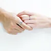 Para pierścionka Pierścienia Pierścienia Kobiety Mężczyźni Lover Zespół Pierścień Designer Wedding Ring Fashion Classic Diamonds Stal nierdzewna