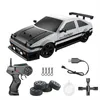 24 g de dérive RC Car 4 roues motrices RC RC Toy Remote Control Model Vehicle with Light Spray for Child 240506