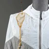 Мужские повседневные рубашки плюс размер S-7XL Mens Summer Pat Cooled 2024 Модный водонепроницаемый ветрозащитный ультра-тонкий защита от солнца Q240510