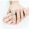 Para pierścionka Pierścienia Pierścienia Kobiety Mężczyźni Lover Zespół Pierścień Designer Wedding Ring Fashion Classic Diamonds Stal nierdzewna