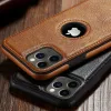 Ultra Thin Slim Leather Phone Case For iPhone 14 13 12 11 Pro Max XS XR X SE 7 8 Plus Shockproof Bumper Soft Business Back Cover