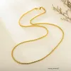 Golettierte Seilkette Edelstahl Halskette für Frauen Männer Golden Fashion Design Twisted Seilketten Hip Hop Schmuck Geschenk 2 3 4 5 6 7 mm 18-32 Zoll niemals verblassen