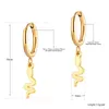 Hoop Ohrringe Schlange Edelstahl Personalisierte tierische Ohrring Huggie Hoops Hypoallergen Fashion Ohrschmuck E22024