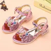 2023 Fashion Summer Childrens Shoes Soft Sole Princess Girls Sandals Little 240506