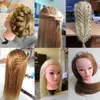 Mannequin Heads Simninet 65cm human model head hair training hairdresser 13 hairstyles free gift Q240510