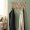 Hangers Expandable Coat Rack Wooden Clothes Hanger Wall Mounted Home Decor Shelf 17 Hooks