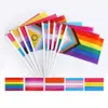 フラッグポール14x21cmゲイフラッグ付きレズビアン同性愛のバイセクシュアルパンセクシュアリティトランスジェンダーLGBTプライド1010ポール