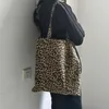 Shoulder Bags High Quality Design Girls Shopping School Books Trip Bag Fashionable Leopard Pattern Ladies Canvas Bolsa Tela