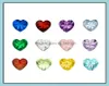 Charms Bijoux Résultats Composants mélange 12 couleurs HeartroundStar Birthstone Crystal Birthday Stone Floating Verket For Living M9880520