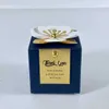 Wrap regalo 20/50 pezzi di scatola regalo di cartone blu con pacchetti di imballaggio per feste di compleanno pieghevole per fiori Bagq240511