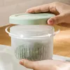Opslagflessen keukengereedschap plastic doos vers bijhoudende koelkast fruit groente afvoer scherper containers