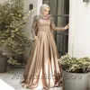 Robes de fête Robe de soirée musulmane à manches longues élégantes avec jupe de couverture amovible luxe Dubaï Dames Marriage Forde Forde Perles