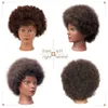 Manken Kafaları Muxi Idol Afro Brezilya Saç% 100 Gerçek Eğitim Başkanı Stil Dokuma Q240510