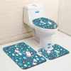 Maty do łazienki Zeegle łazienka Dekorowanie świąteczne dywaniki 3PCS Zestaw dywanu bez poślizgu do toalety prysznic podkładka