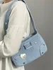 Girls Y2K Stume da spalla Luxury Design in denim vintage borsetta per donne piccole borse quadra a ascelle coreane Clutch clutch 240429