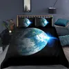 Ensembles de literie 3d Couvre-Housse de couette et oreiller Shams Twin Twin Single Double Taille Colorful Sky Custom