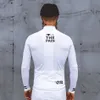 Hayranlar üstleri tees Acıyı Seviyor Beyaz Bisiklet Jersey Suit ABD Ciclismo Takım Giyim 2022 Erkek Gömlek Uzun Kollu Önlük Şort Yol Bisiklet Üç Set MTB Q240511