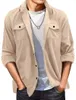 Jackets masculinos Spring e Autumn Street Tide Jaqueta solta Camurça externa Desgaste tridimensional Camisa de mangas compridas