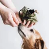 Förvaringspåsar 1 Set Dog Snack Bag Pet Feeding Training Pouch Outdoor Accessories stor kapacitet Drawstring Design Easy Canvas WA