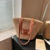 Hollow woven bag fashion holiday basket straw new 2024 shoulder bag women Tote large capacity