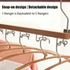 Hangers 4 cm brede schouder 5-in-1 kledinghanger Spaar Saver Magic Wooden met Swivel Hook Multi Layers Closet Storage Rack 1PCS