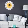 Wall Clocks 30cm Elegant Style Sunflower Pattern Hanging Clock For Home Office Living Room Decoration