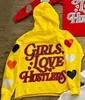 Herren Hoodies Sweatshirts American Sty und Winter Browm O Hals Lose Tter Love Printed Pullovers Sweatshirt Jacke Artes Marcias H240508