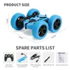 2,4g RC Cascadeur Enfants Enfants à double face télécommande Rotation à 360 degrés Rotation hors route RC Drift Car pour les filles roses 240511