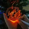 ديكورات متوهجة شجرة أكريليك ملونة معلقة بريق زخارف عيد الميلاد 1011