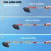 Rotating Double Brush Head Car Wash Mop Auto Supplies ThreeSection Telescopic Roof Window Cleaning Maintenance Accessories 240510