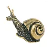 Decorative Figurines Snail Animal Figurine Mini Statue Ornament Miniature Brass Decor Garden Cute Copper Pet Retro Ornaments Tea Sculpture