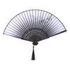 Estatuetas decorativas Conjunto de ventiladores dobráveis estilo japonês clássico blum flor de bambu colapsível de mão (caixa de presente de ventilador)