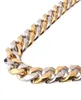 Jóias de aço inoxidável de cor dourada de cor prata para homens colar de mulheres Colar ou pulseira de 1215 mm Cadeia de ligação cubana 740 polegadas8108428