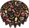 Tableau de table gothique gothique papillon magique magique couverture ronde colorant en polyester et rides résistantes au café de cuisine de cuisine