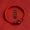 Bracelets de charme Tamanho da moda Tamanho ajustável Tecido com corda vermelha Lucky tornozelo unissex Bênção Bolbão de joias Presente de joias