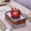 Чайные лотки пятнистый бамбуковый лоток для горшка Древний прямоугольный хранение воды Маленькая столовая чайная чайник