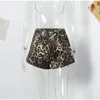 Frauen Shorts Aoaiiys Leopard Print Women Denim Short Hosen Casual Button Vintage fallen gelassene Reißverschlüsse weibliche Sommer Y2K Streetwear