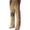 Uomini Casual Tieup Parente Classic Pattern Print Man Cotton Linen Pants Frump Summer Fashion Culle Drive Long Pant 240430