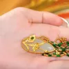 Colliers pendants Tendance Drop chute Lotus Imitation Collier de jade blanc pour le tempérament de cuivre de luxe léger