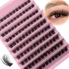 False Eyelashes 120 clusters of eyelashes D-curled 8-16mm mixed length DIY eyelash extension fluffy segmented graffiti false Q240510